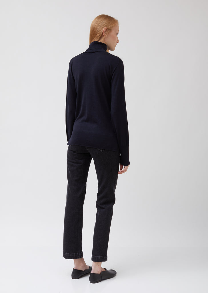 Ninon Turtleneck Wool Silk Fine Knit Sweater