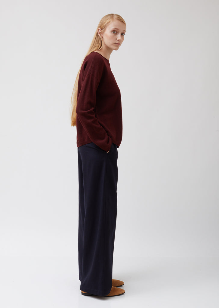 Wool Wide Neck Sweater