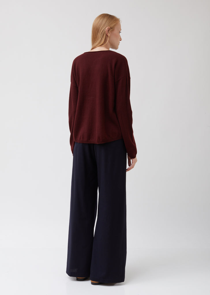 Wool Wide Neck Sweater