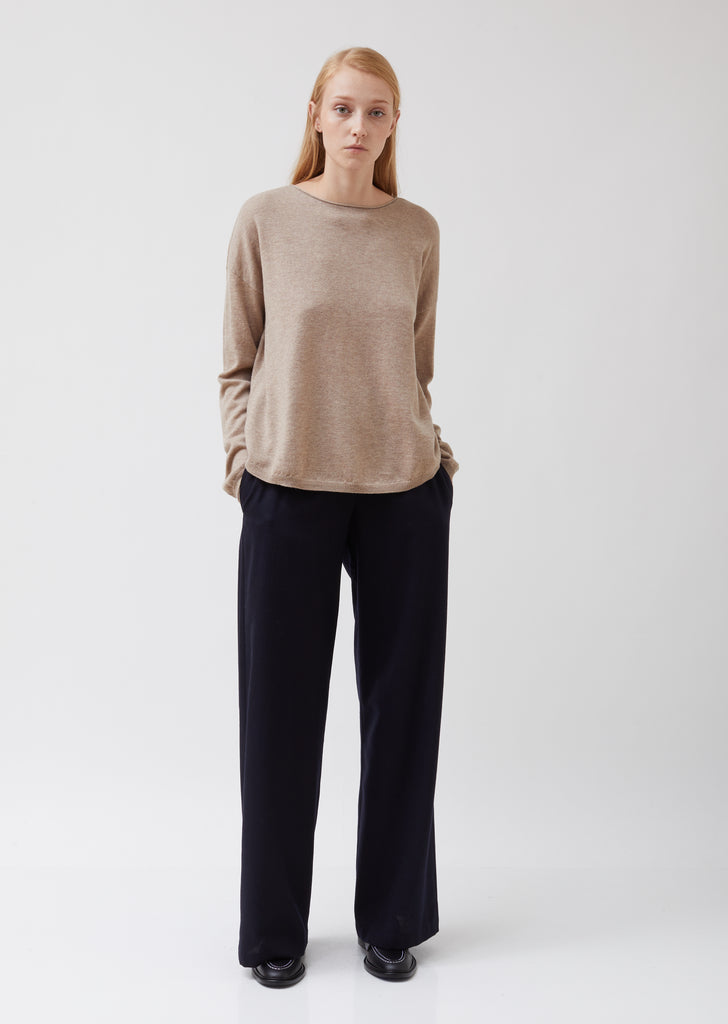 Wool Wide Neck Sweater