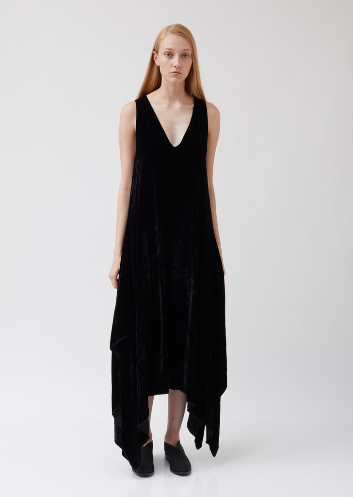 Velvet and Silk Square Dress