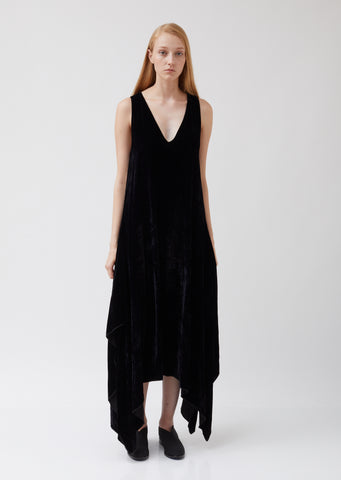 Velvet and Silk Square Dress