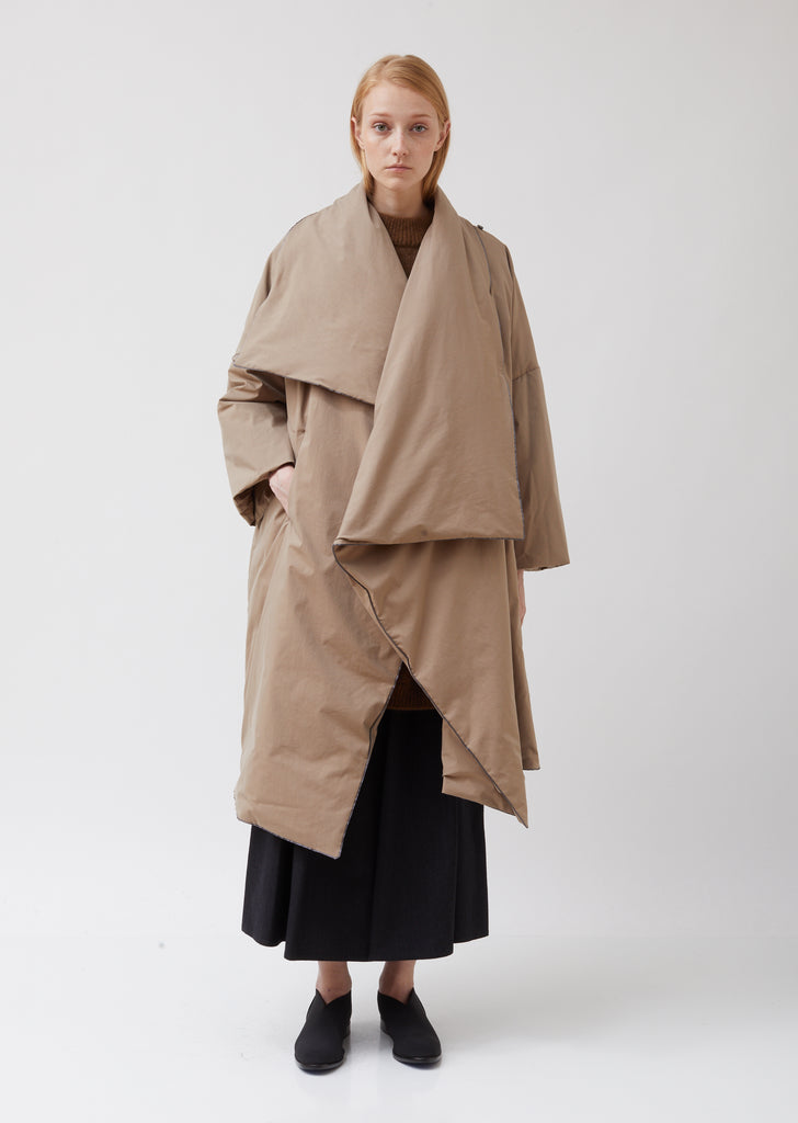 Water Repellent Mantle Duvet Wrap Coat