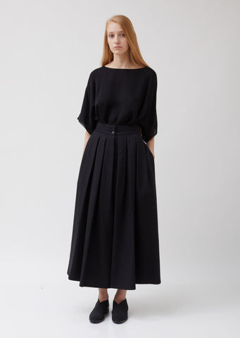 Wool High Waist Skirt Pants