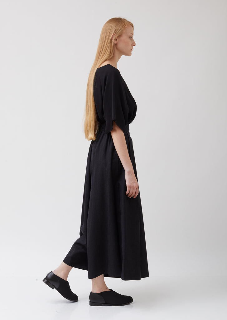 Wool High Waist Skirt Pants