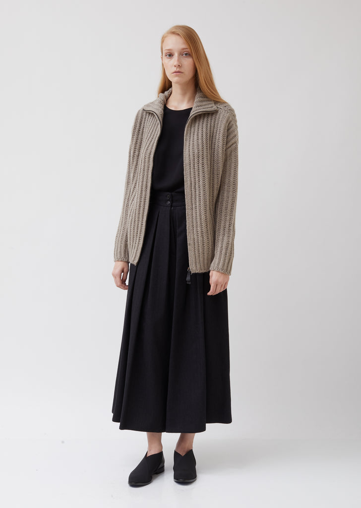 Alpaca Cardigan with Zip