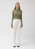 Twill Wide Leg Trousers