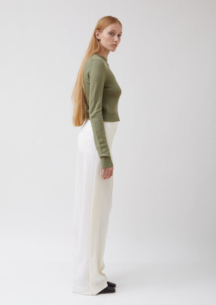Twill Wide Leg Trousers