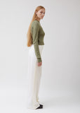 Twill Wide Leg Trousers