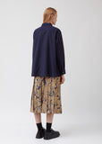 Navy Cotton Washed Swing Shirt