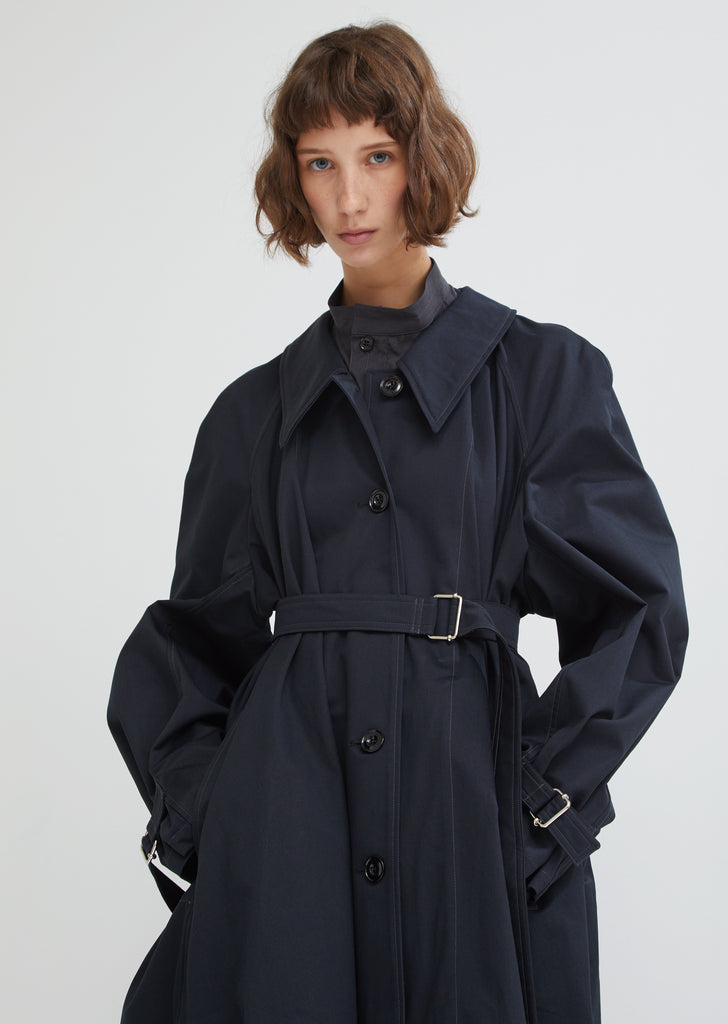 Water Resistant Cotton Twill Trench Coat