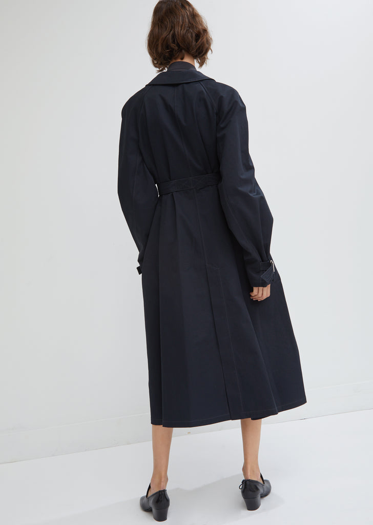 Water Resistant Cotton Twill Trench Coat
