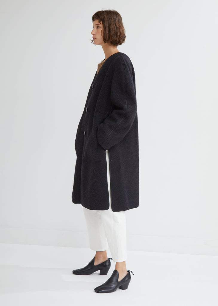Soft Wool & Alpaca Melton Coat