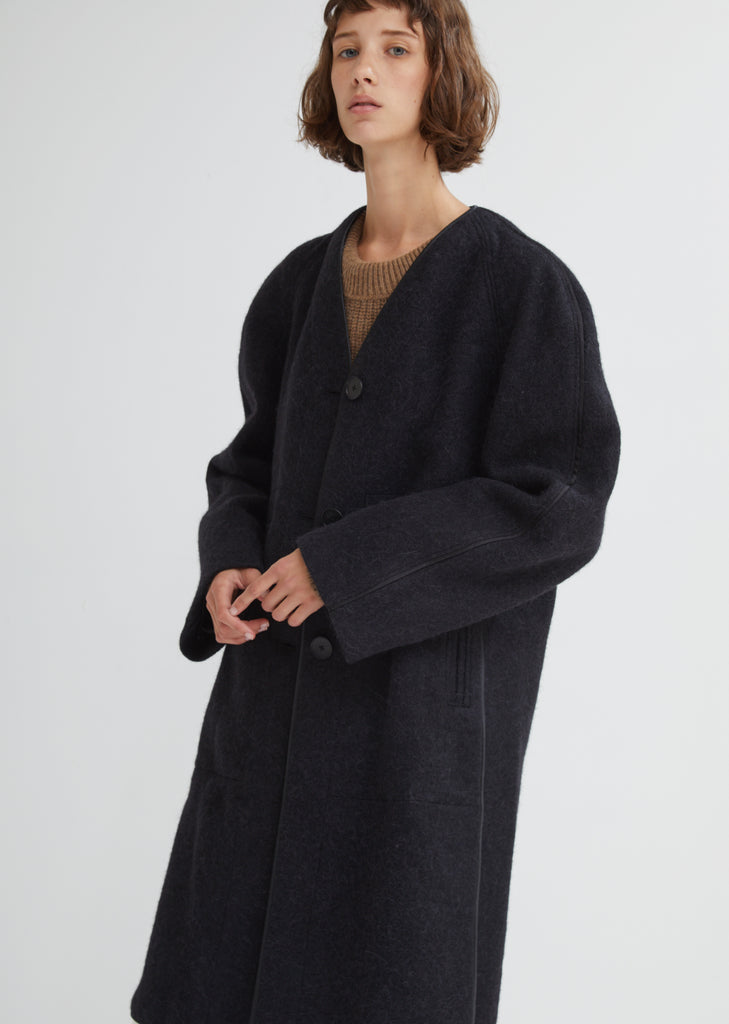 Soft Wool & Alpaca Melton Coat