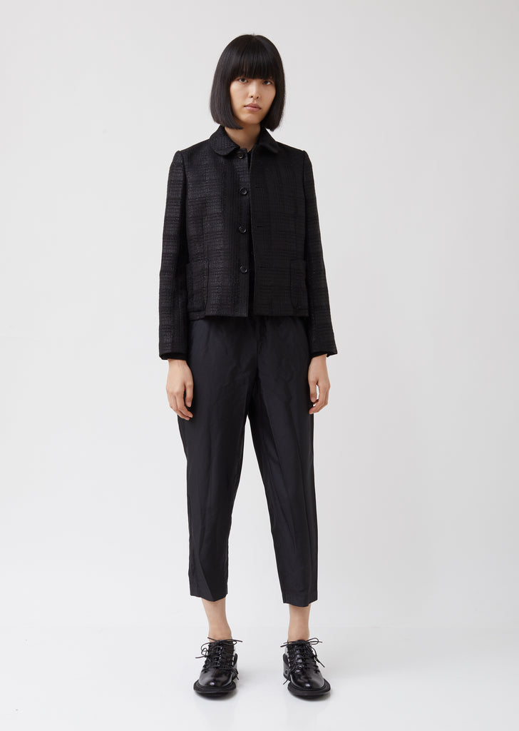 Rayon Polyester Check Cutwork Jacket