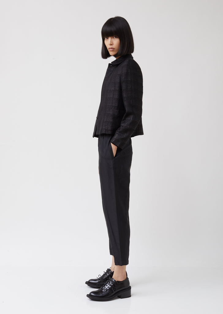 Rayon Polyester Check Cutwork Jacket