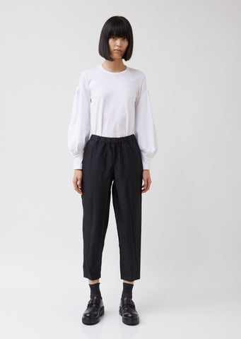 Polyester Irregular Weft Satin Garment Treated Pants
