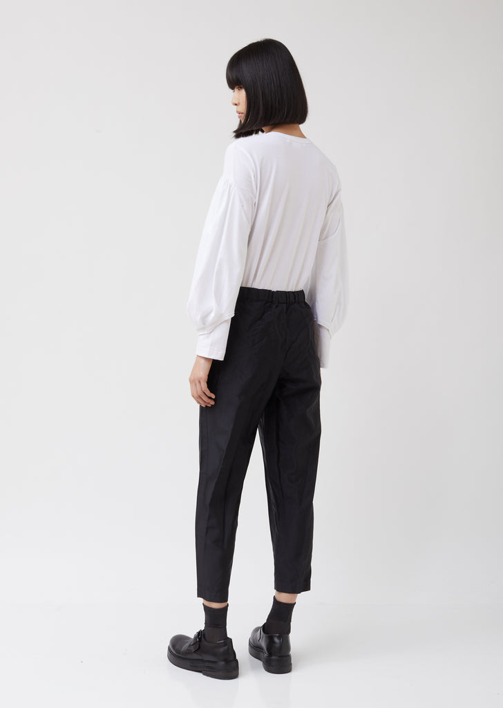 Polyester Irregular Weft Satin Garment Treated Pants