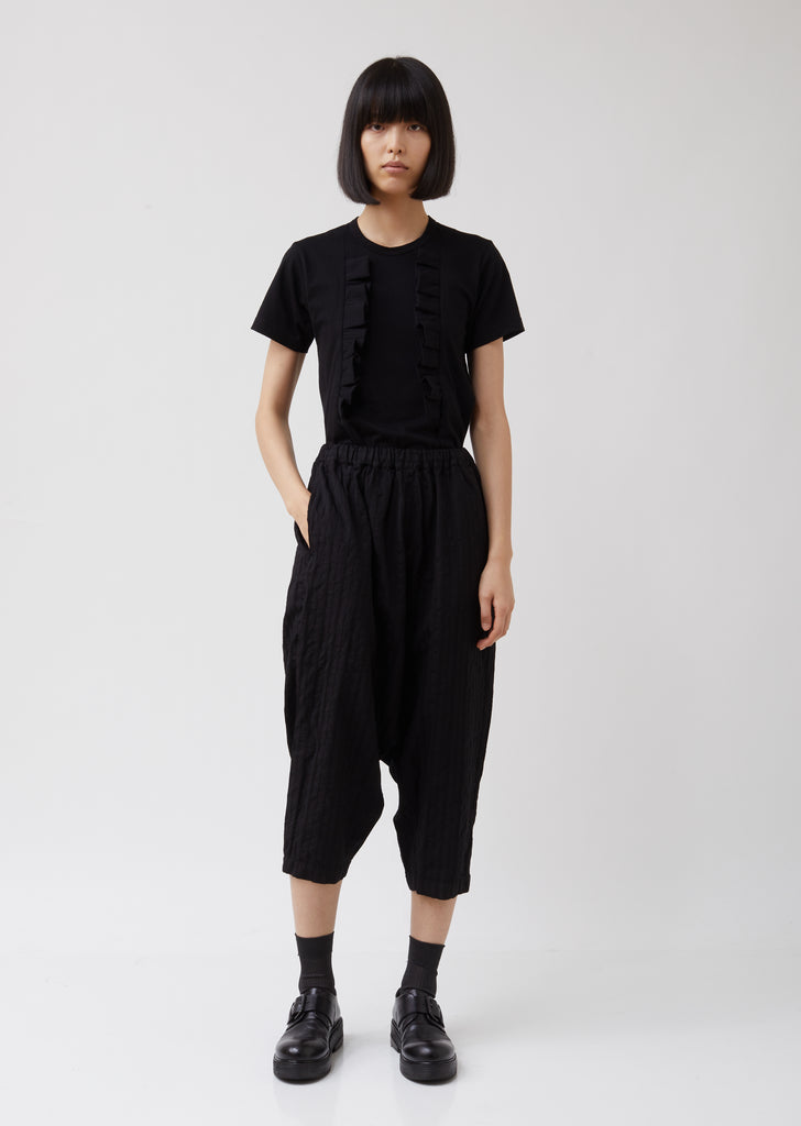 Wool Dobby Stripe A Pattern Garment Treated Pants