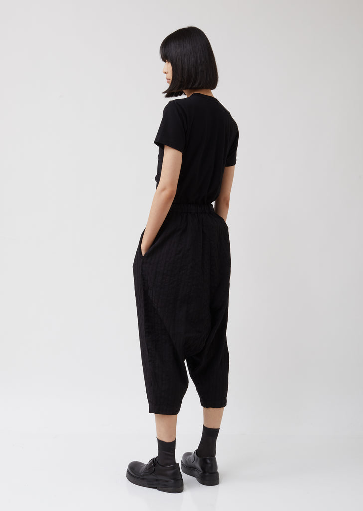 Wool Dobby Stripe A Pattern Garment Treated Pants