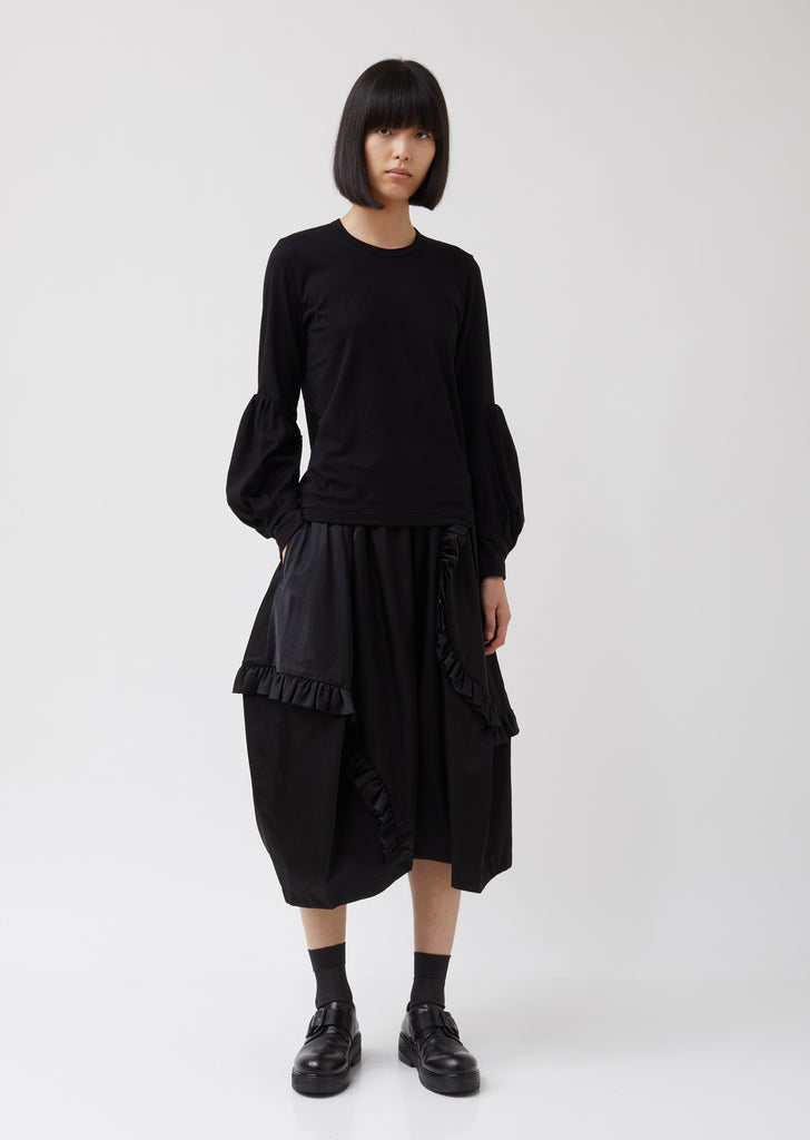 Cotton Jersey Small Puff Sleeve Top