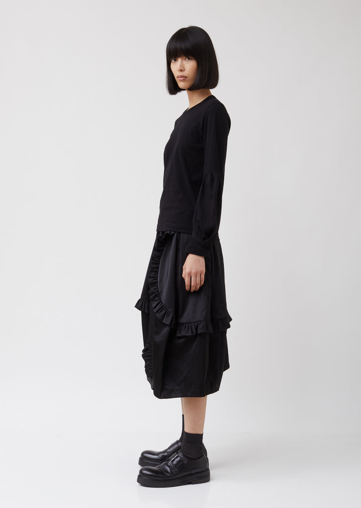 Cotton Jersey Small Puff Sleeve Top