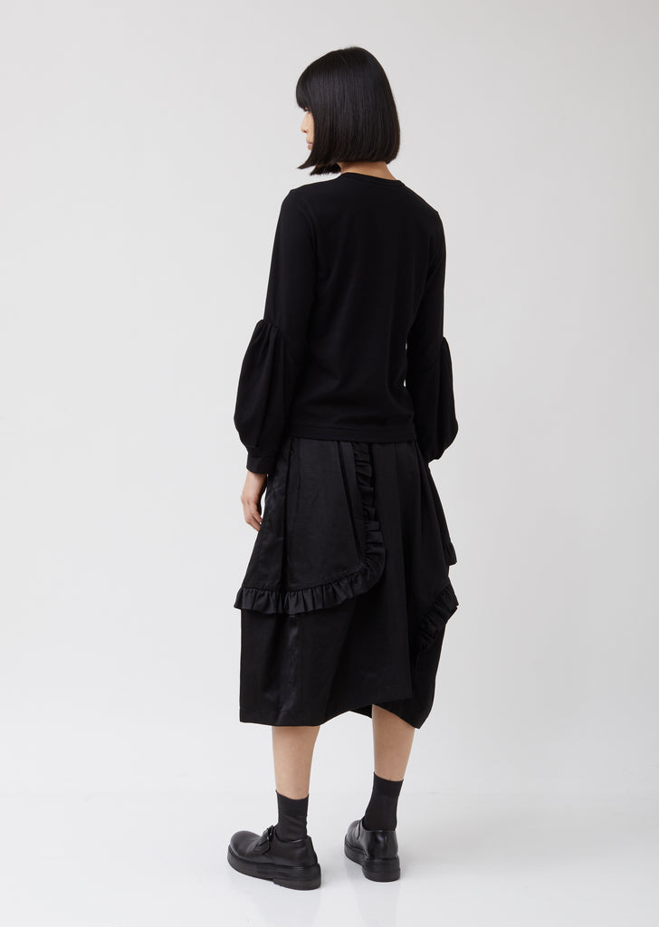 Cotton Jersey Small Puff Sleeve Top