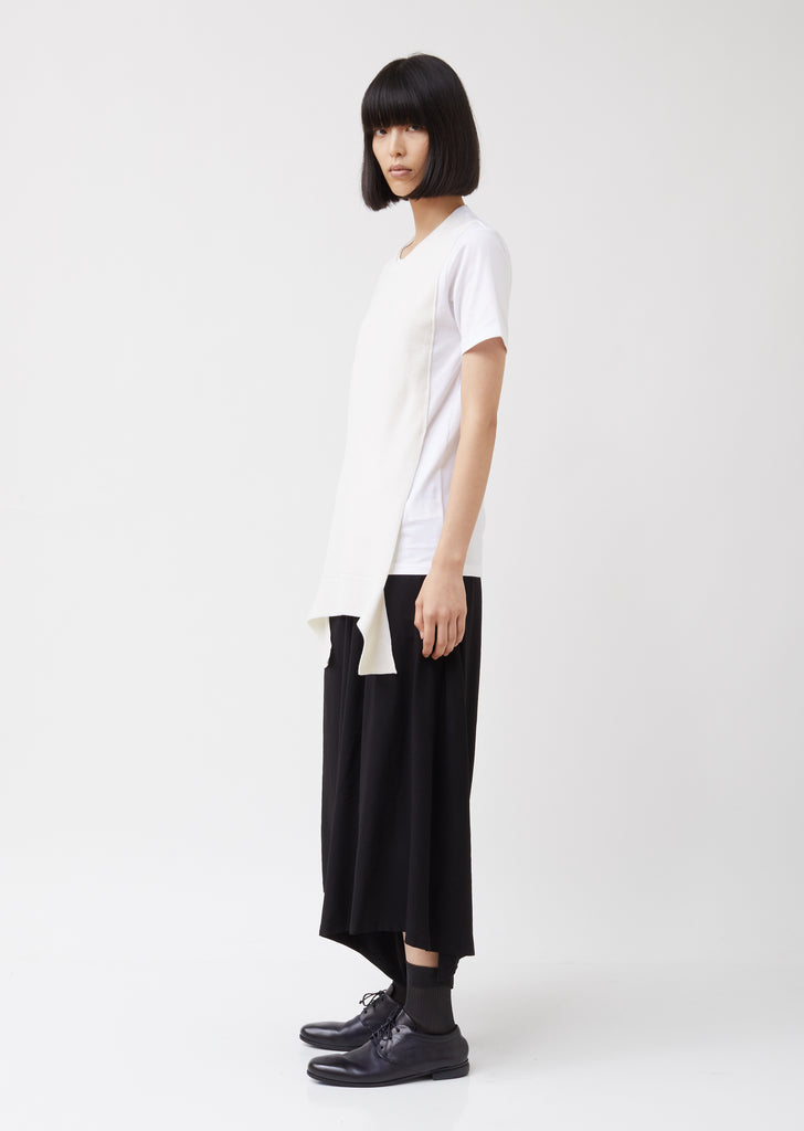 Apron Knit Short Sleeve T-shirt