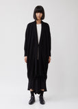 Open Collar Long Cardigan
