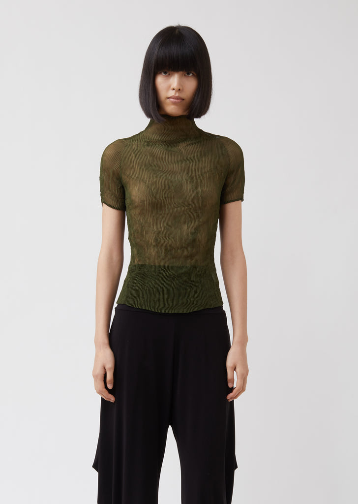 Chiffon Twist Short Sleeve Top
