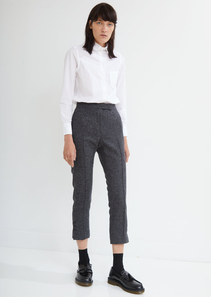 Shetland Wool Pintuck Trousers