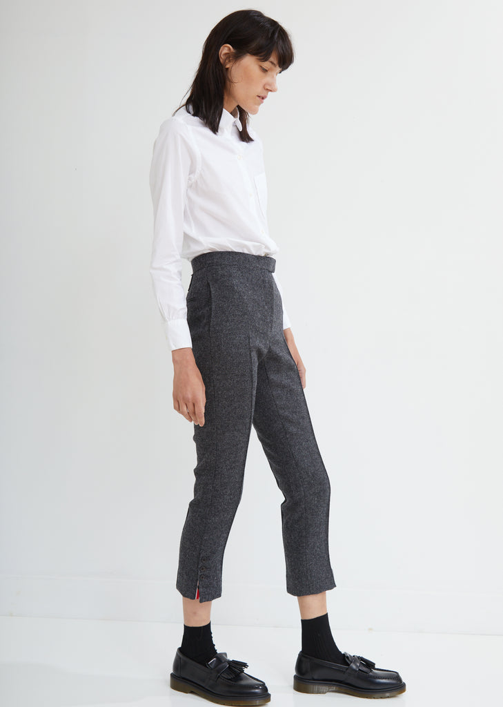 Shetland Wool Pintuck Trousers