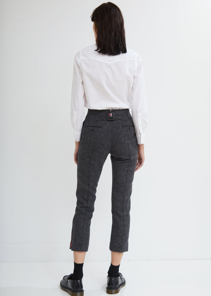 Shetland Wool Pintuck Trousers
