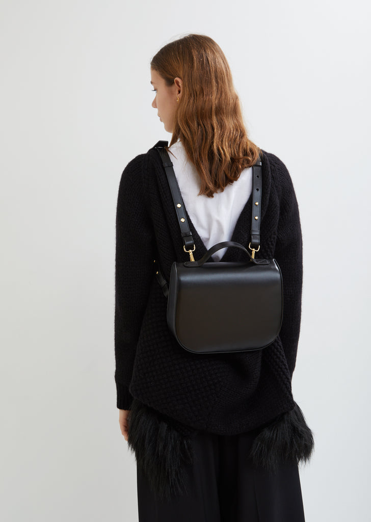 Leather Box Backpack