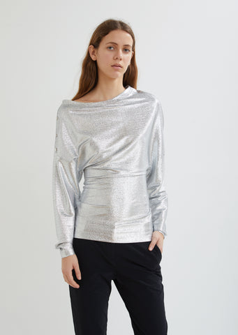 Metallic Long Sleeve Top