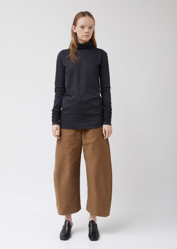 Grey Jersey Turtleneck