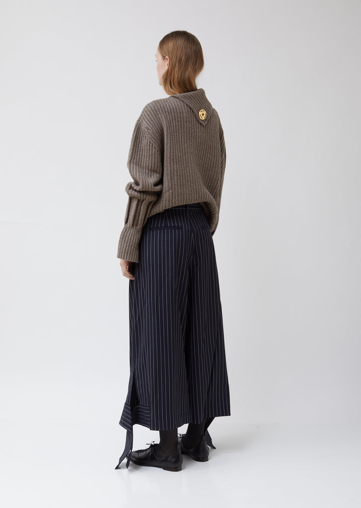 Hem Bow Wool Trousers