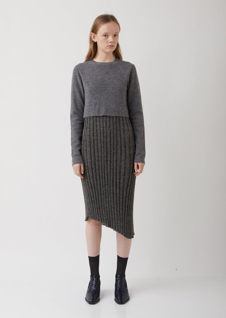 Tompe L Oeil Pleated Knit Dress