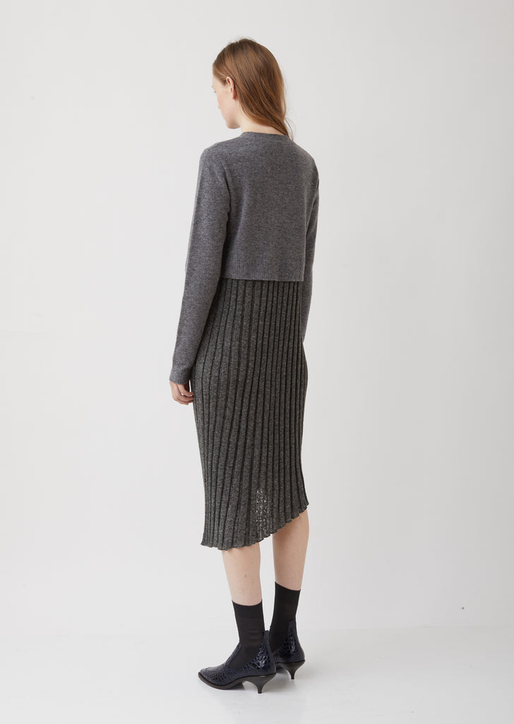 Tompe L Oeil Pleated Knit Dress