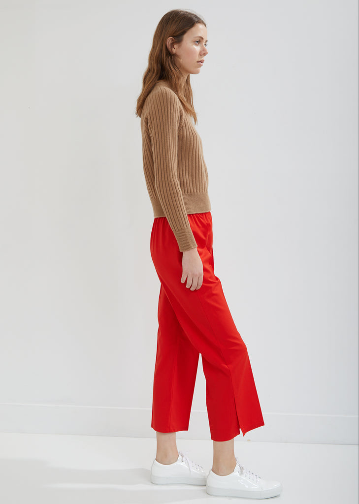 Pica Elastic Waist Cropped Pants