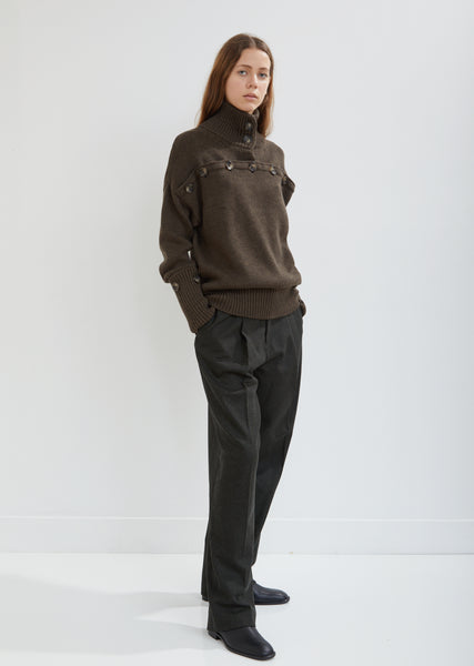 【PORTERNA】Moe button turtleneck t-shirt 1292-Navy-6-PC61MNavyFlatBack-