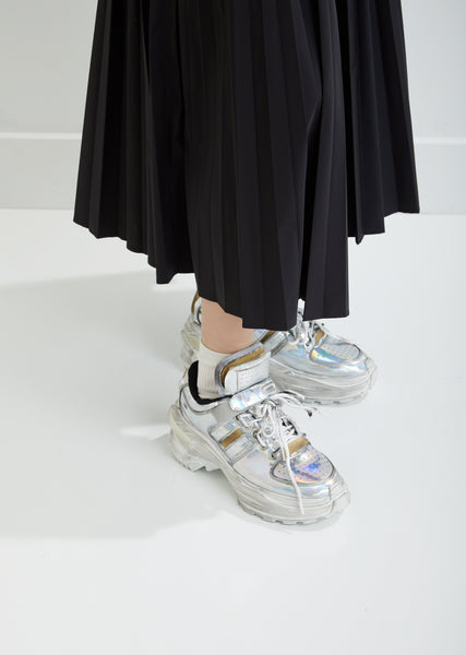 Metallic Low Top Sneakers by Maison Margiela- La Garçonne