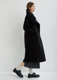 Light Melton Stand Up Collar Long Coat