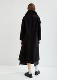 Light Melton Stand Up Collar Long Coat
