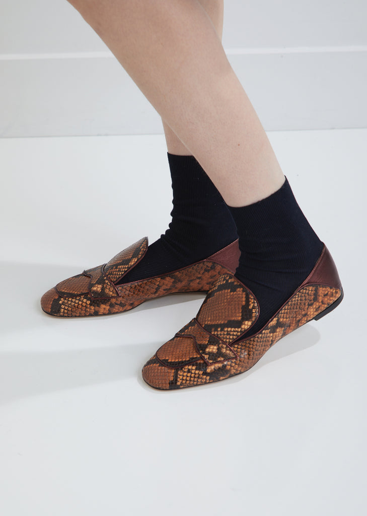 Python Babouche Loafers