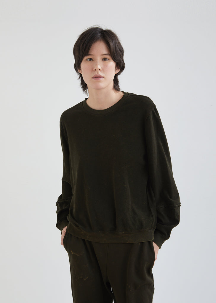 Mineral Wash Medley Lantern Sleeve Sweatshirt