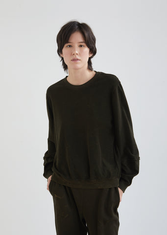 Mineral Wash Medley Lantern Sleeve Sweatshirt