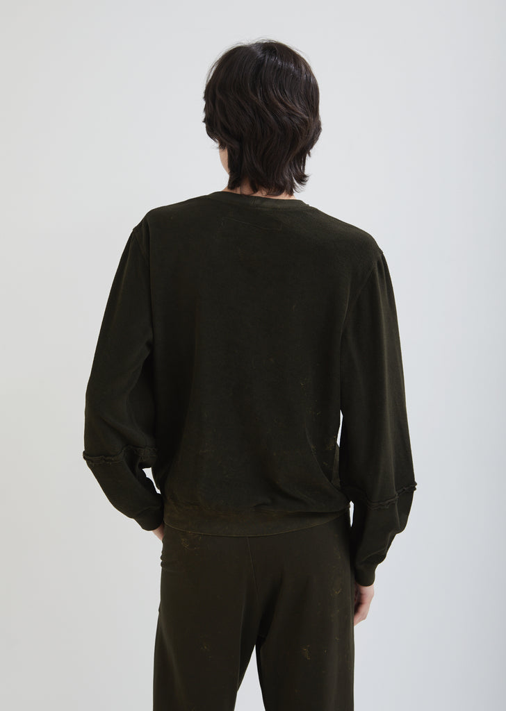 Mineral Wash Medley Lantern Sleeve Sweatshirt