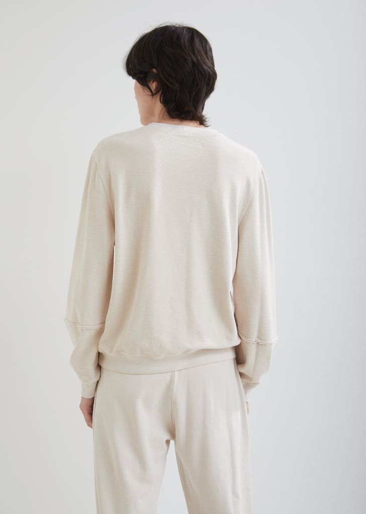 Mineral Wash Medley Lantern Sleeve Sweatshirt