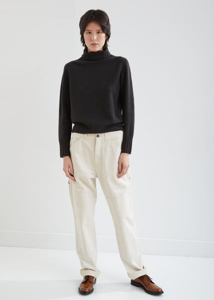 Wide Roll Neck Cashmere Sweater by Margaret Howell- La Garçonne Wide Roll Neck Cashmere Sweater by Margaret Howell- La Garçonne
